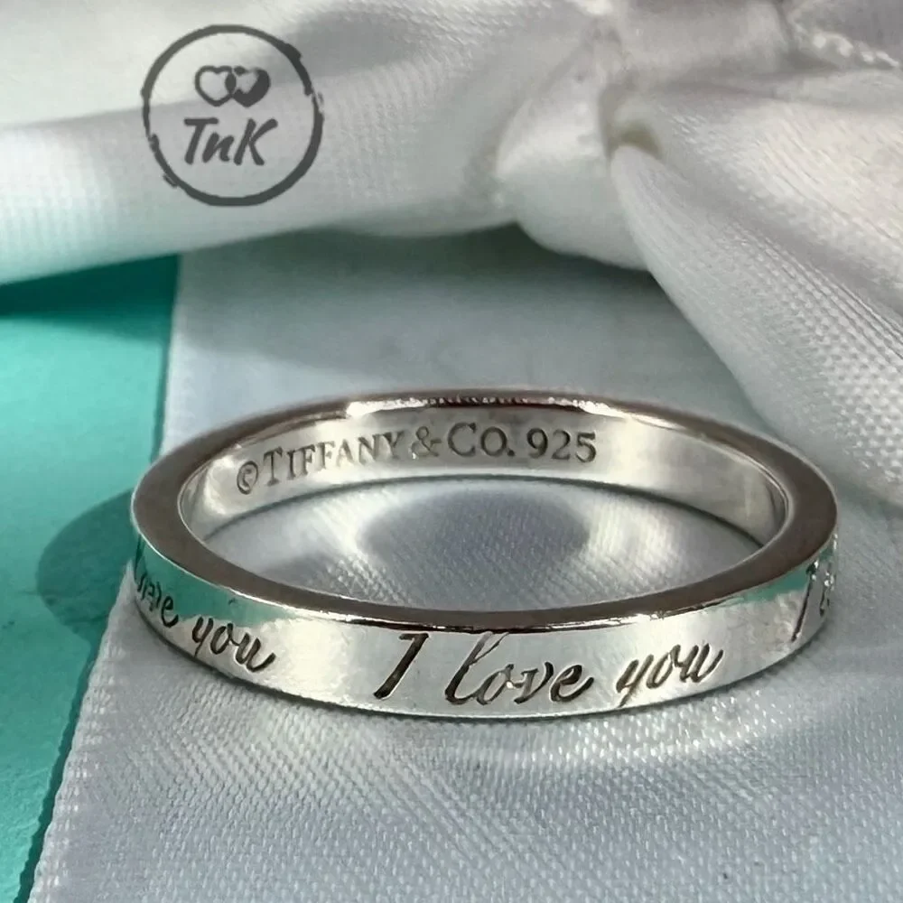 Tiffany Retired Notes "I Love You" Ring - Sterling Silver - Size 6.75 - Picture 9 of 16